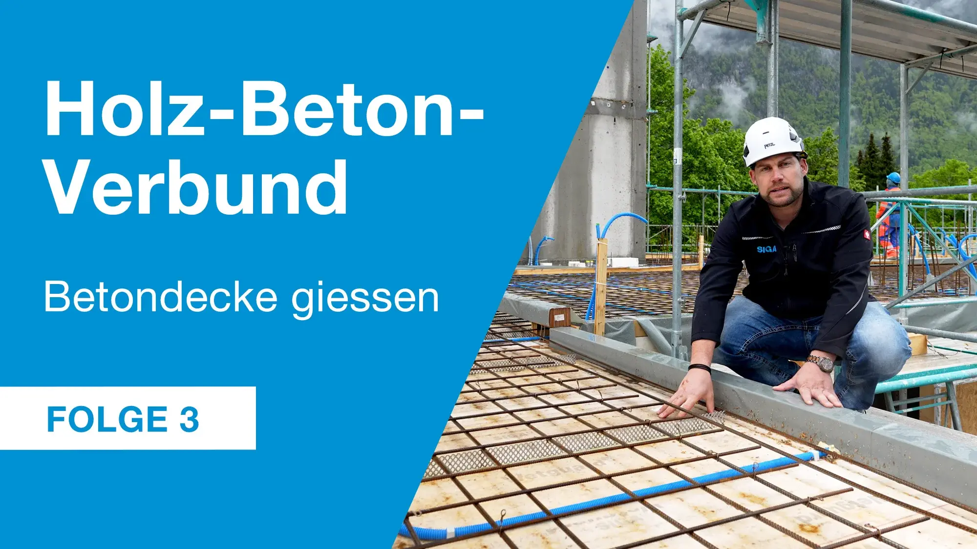 So funktioniert der Holz-Beton-Verbund – Beton eingiessen (3/3)